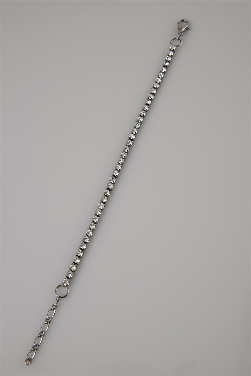 Black Silver Plated Bracelet 08-0406-48-14