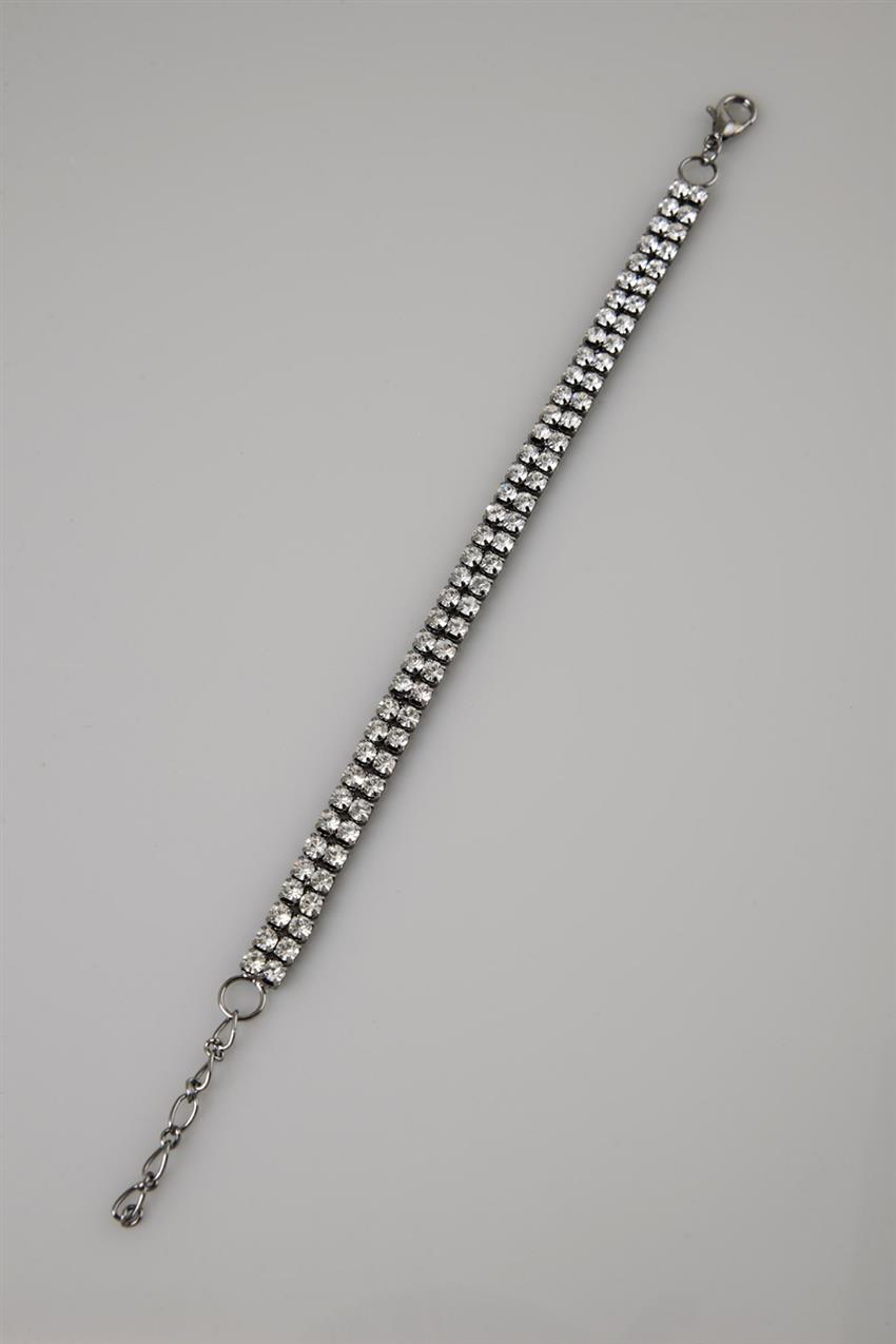 Black Silver Plated Bracelet 08-0407-48-14