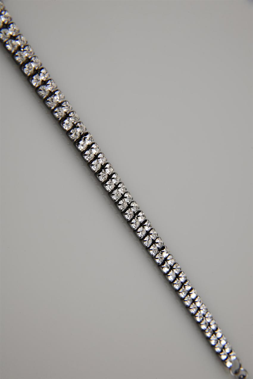 Black Silver Plated Bracelet 08-0407-48-14