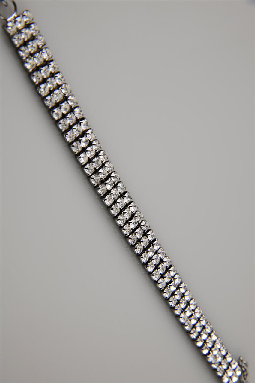 Black Silver Plated Bracelet 08-0408-48-14