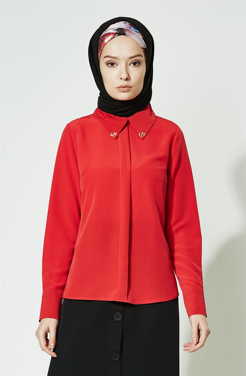 Blouse-Red 8976-34