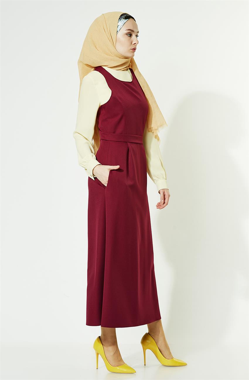 Salopet Dress-Claret Red 9447-67