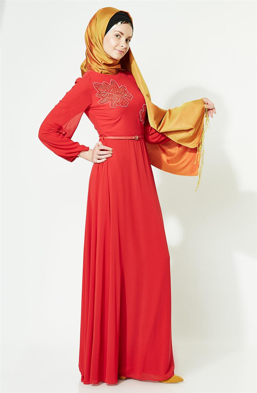 Evening Dress Dress-Red 2028-34