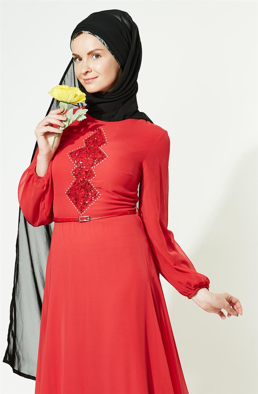 فستان سهرة فستان-أحمر ar-2050-34