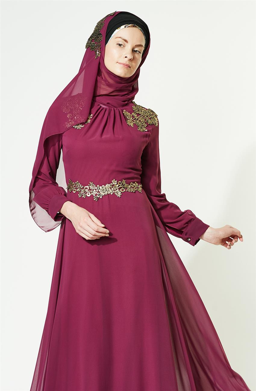 فستان سهرة فستان-أرجواني ar-3010-45