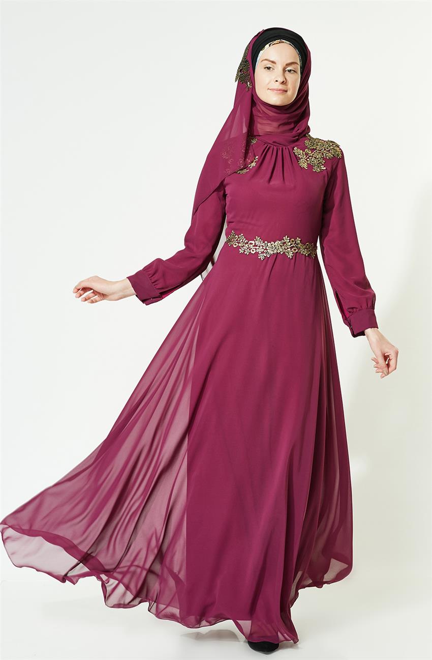 Evening Dress Dress-Purple 3010-45