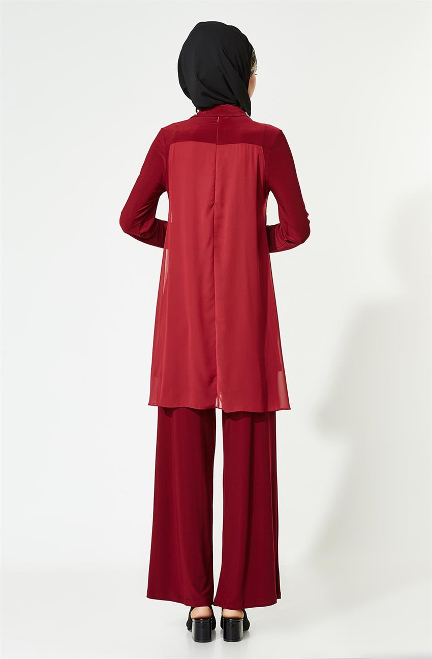 Evening Dress Suit-Claret Red 9012-67