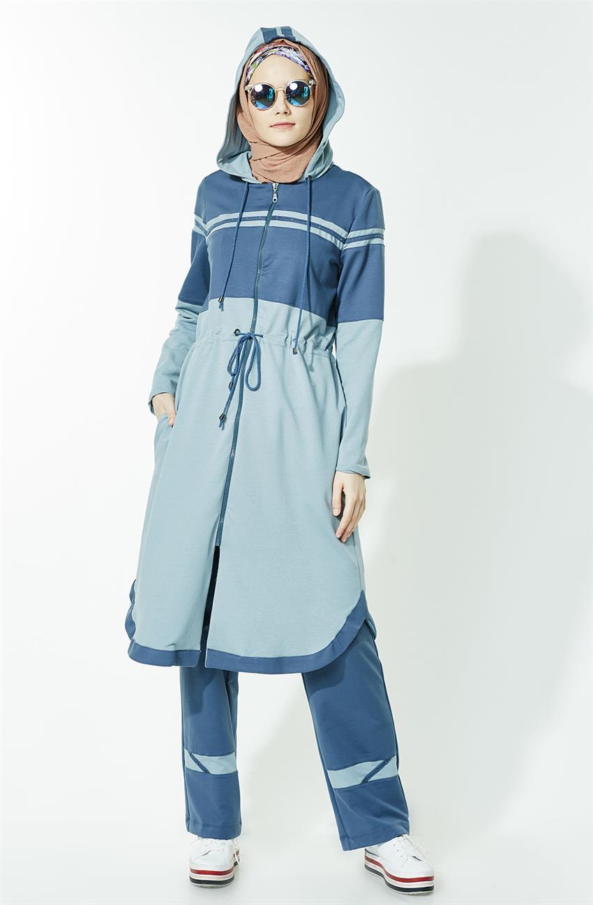 Tuğba Sportswear Suit-Light Blue M4513-16