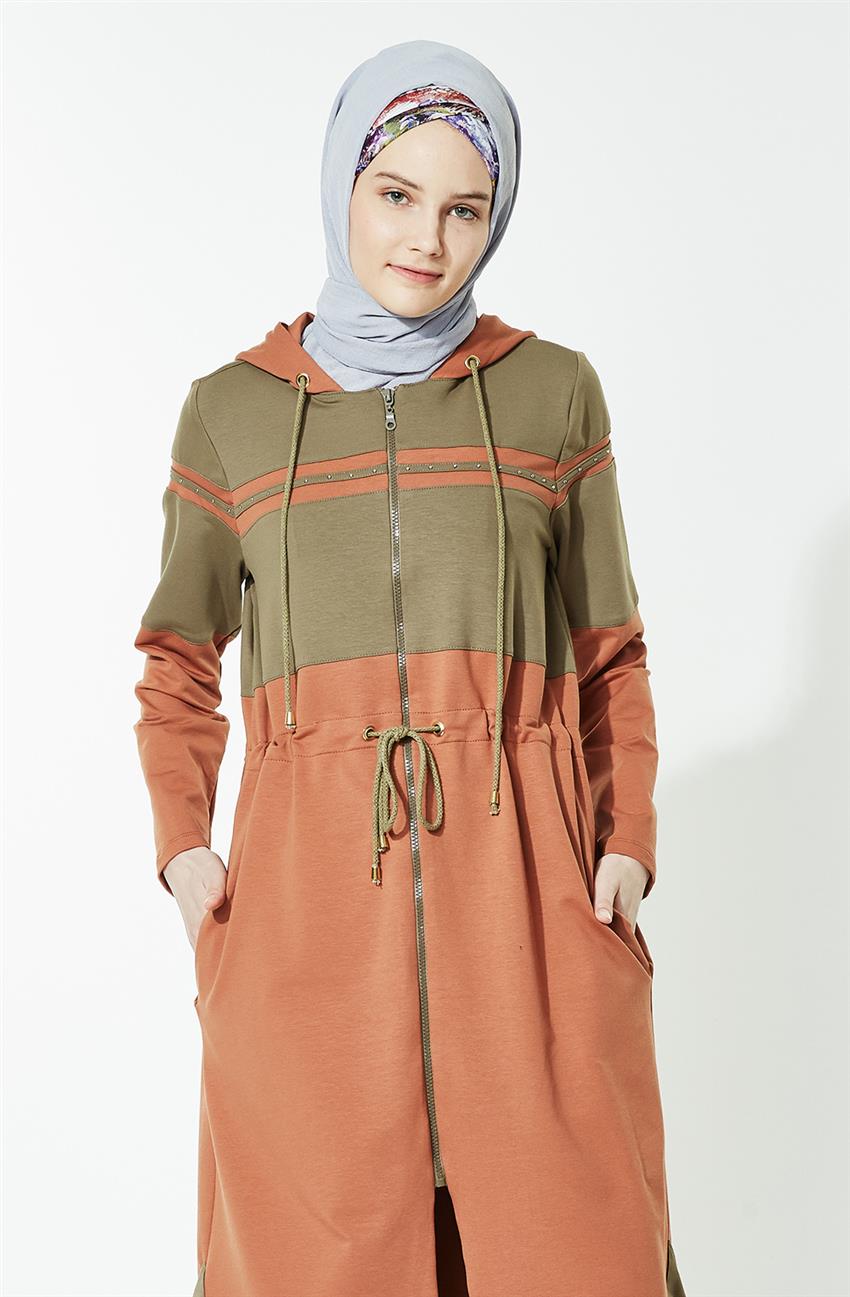 Tuğba ملابس نوم طقم-بني M4513-46