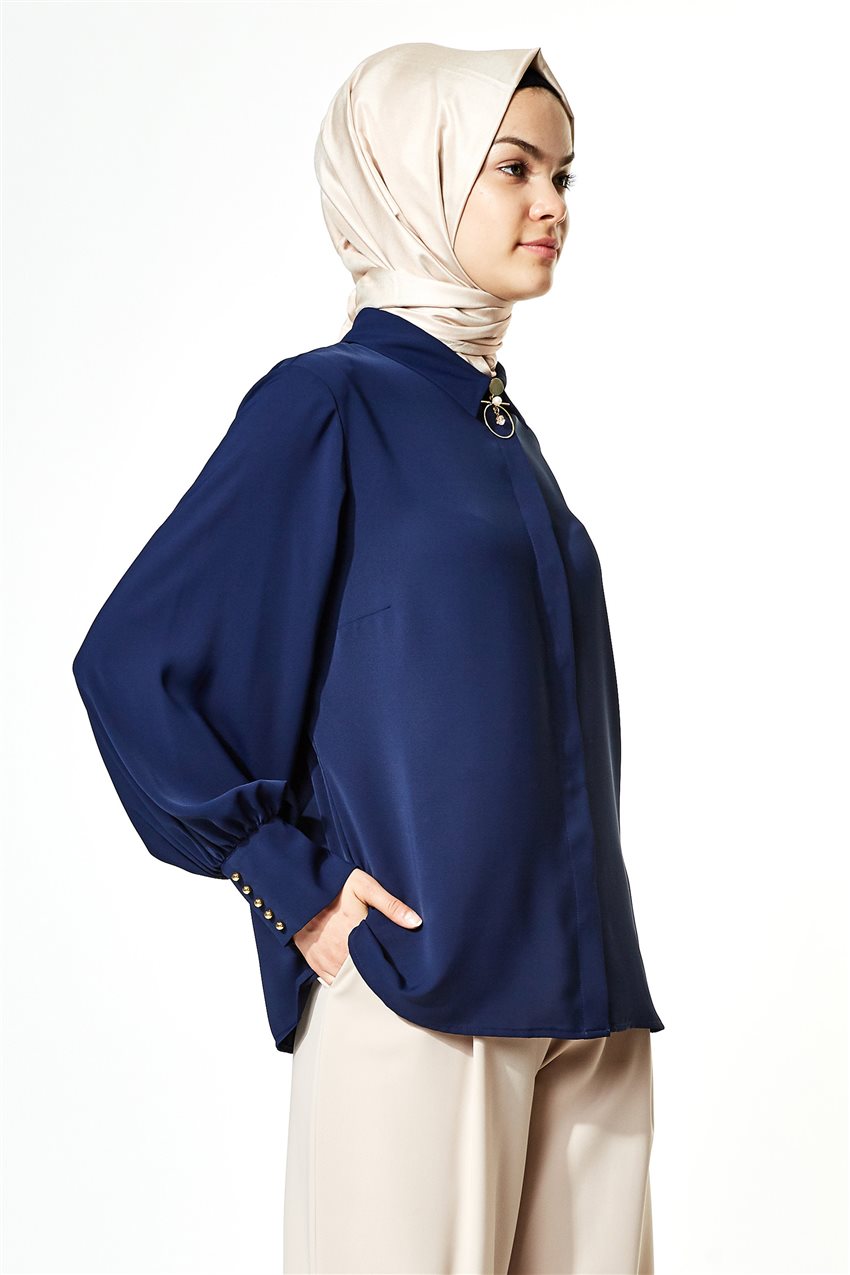 Blouse-Navy Blue 8Y3448-17