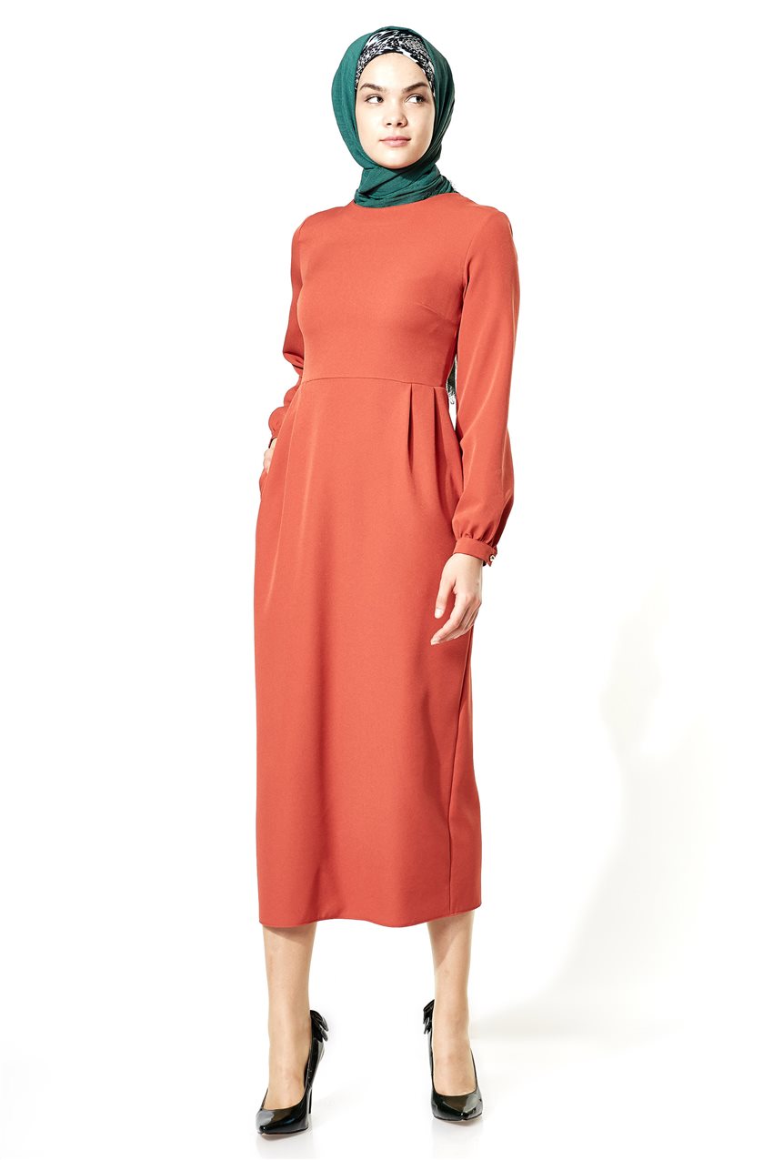 فستان-أحمر قرميدي ar-2355-58