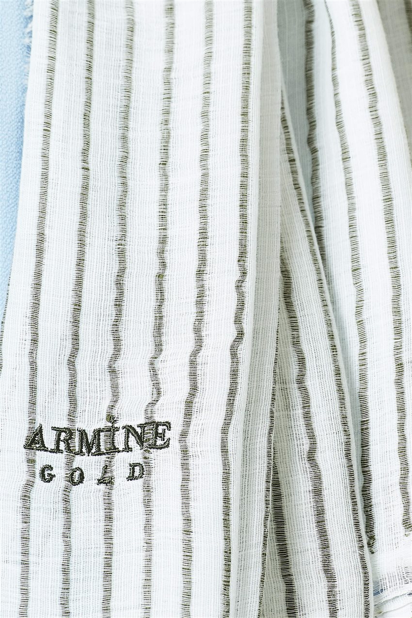 Armine قطن شال ar-9873-1191 أبيض زيتي