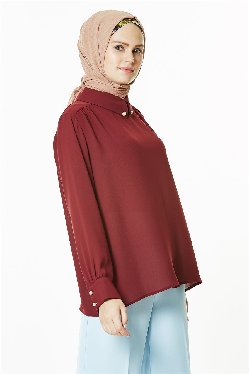 Blouse-Claret Red 7K3315-67