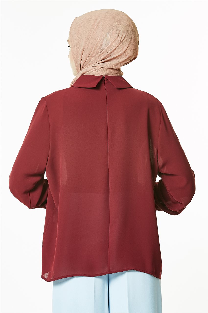 Blouse-Claret Red 7K3315-67