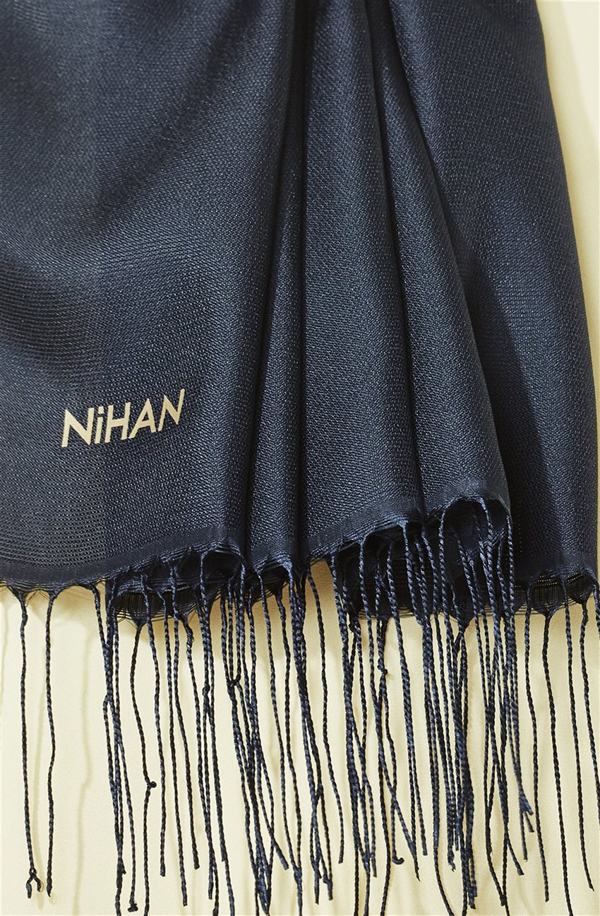 Nihan Shawl-Navy Blue J0004-08