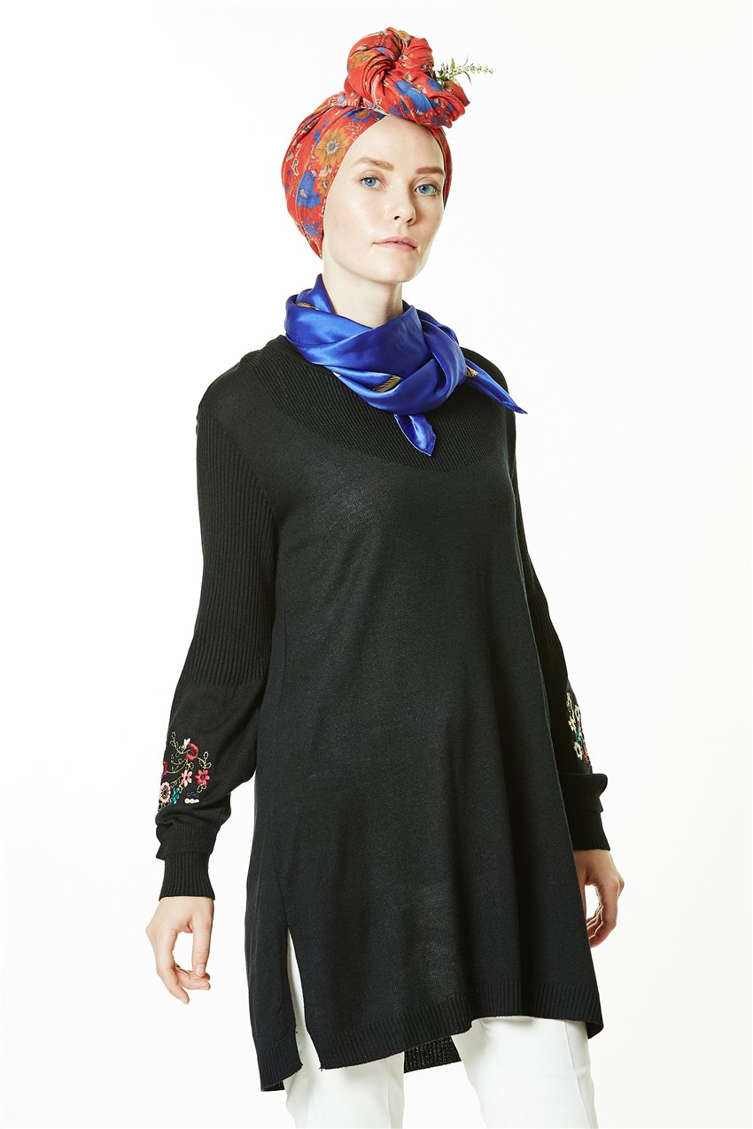 Knitwear Tunic-Black 1020-01