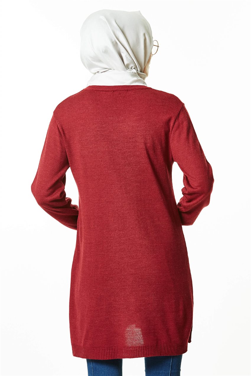 Knitwear Tunic-Claret Red 1021-67