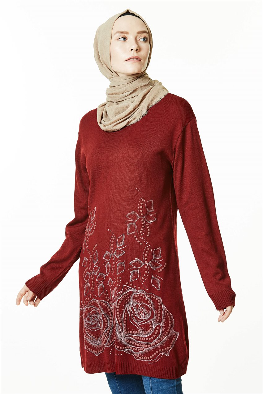 Knitwear Tunic-Claret Red 1022-67