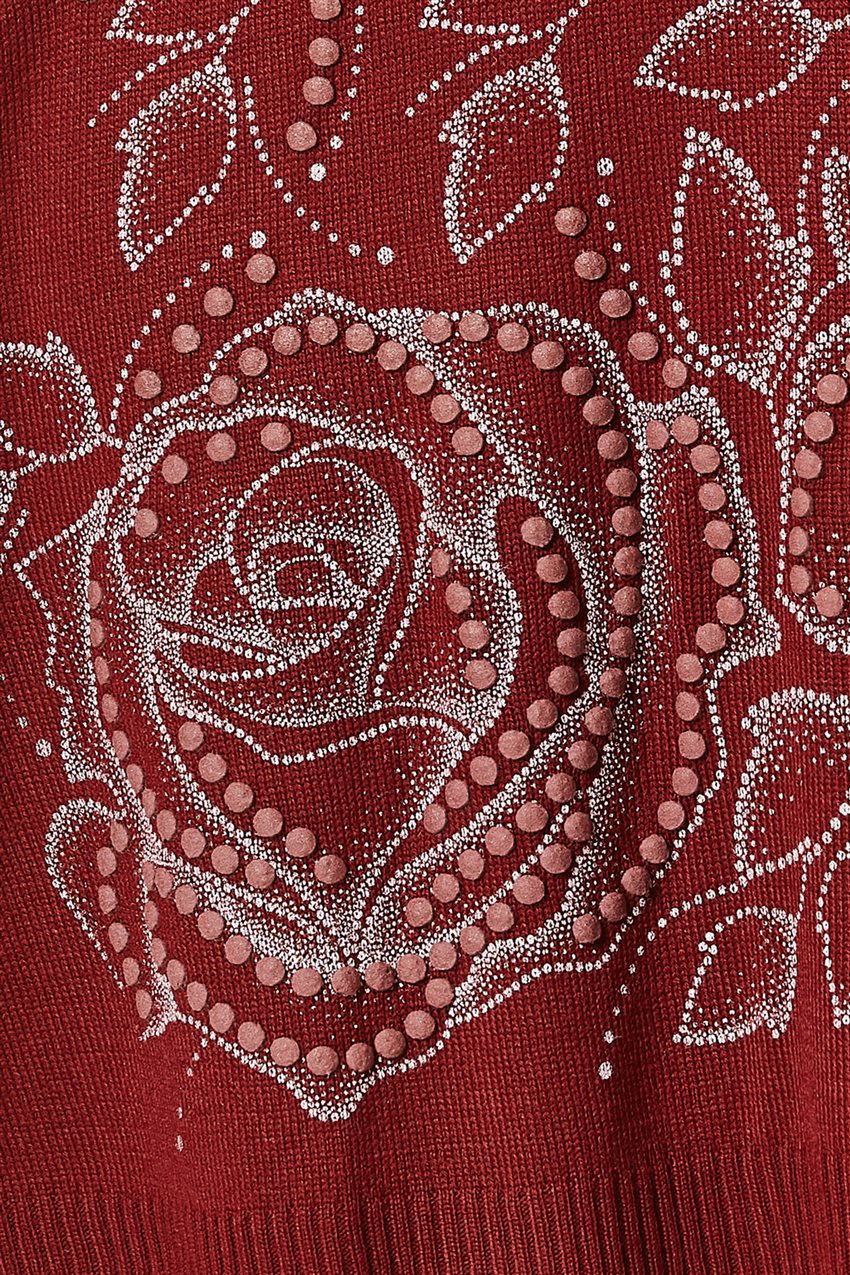 Knitwear Tunic-Claret Red 1022-67