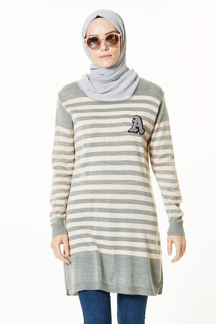 Knitwear Tunic-Gray 1023-04