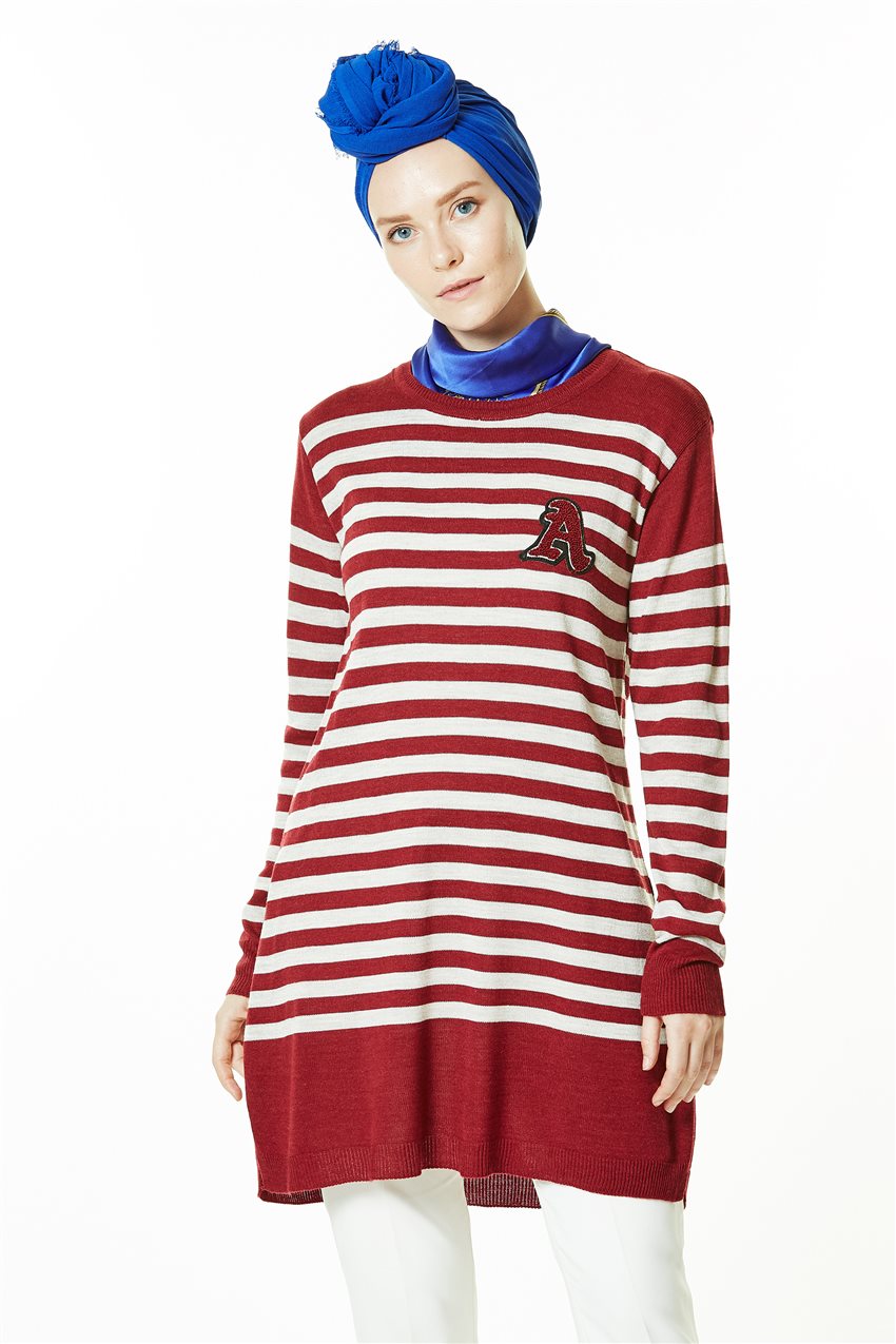 Knitwear Tunic-Claret Red 1023-67