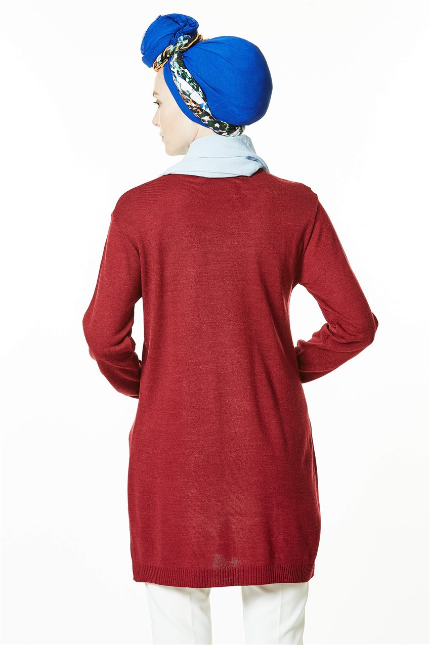 Knitwear Tunic-Claret Red 1025-67
