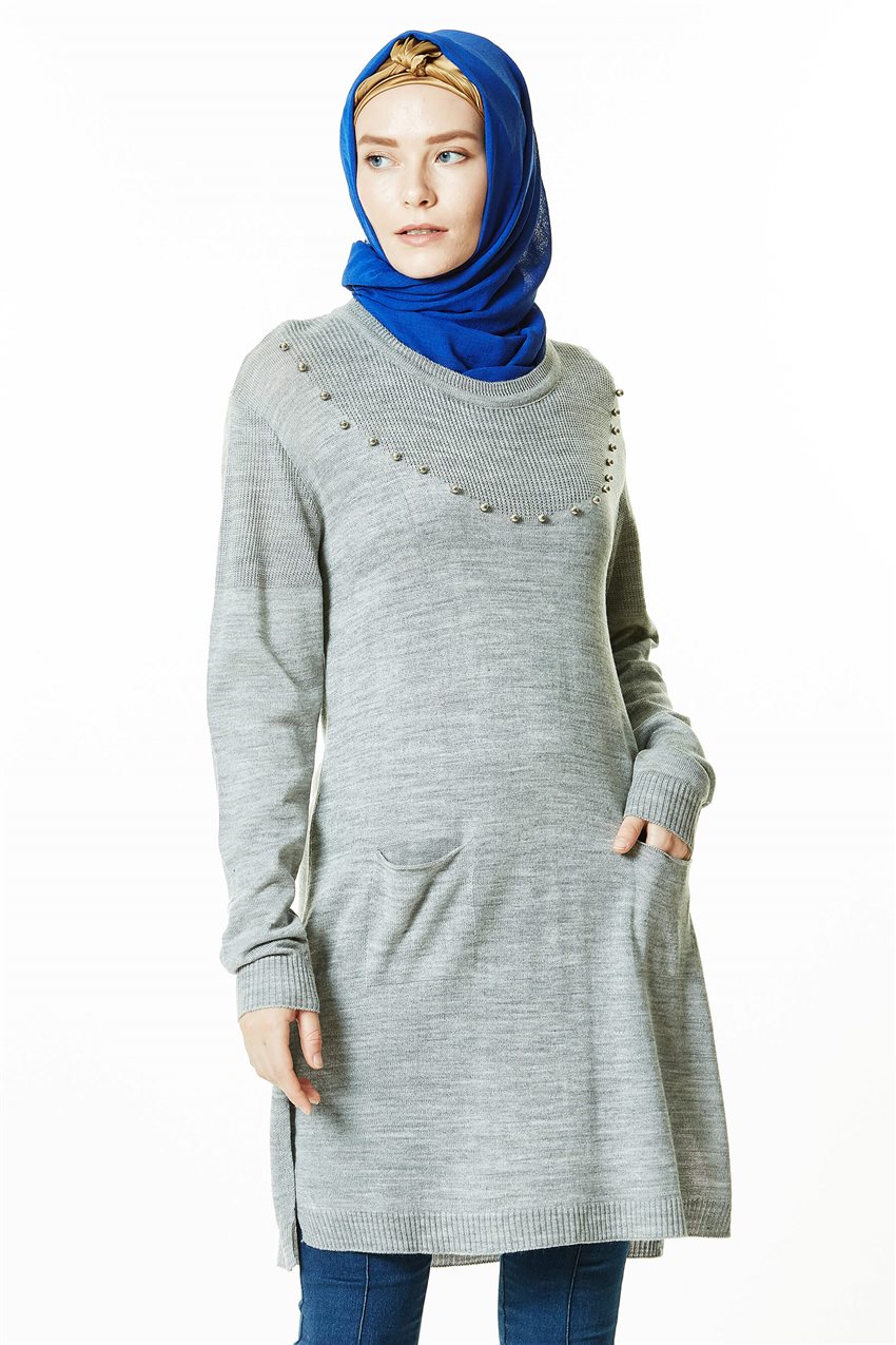Knitwear Tunic-Gray 1026-04