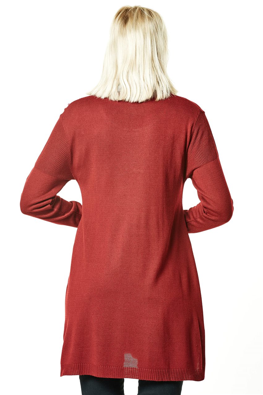 Knitwear Tunic-Claret Red 1026-67