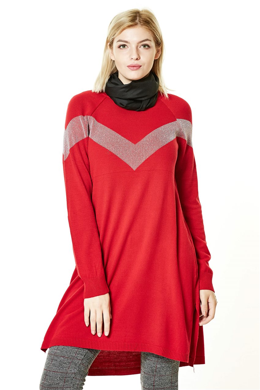 Knitwear-Red PL4009-34