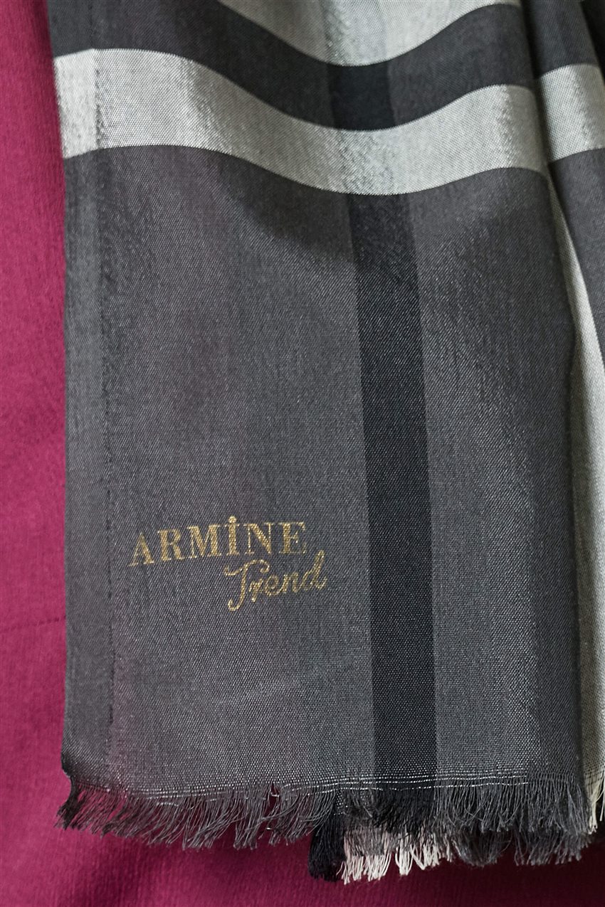 Armine قطن شال ar-102-لون الفحم