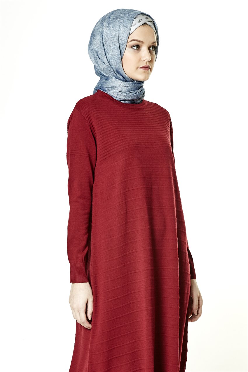 Knitwear Tunic-Claret Red LR1551-67