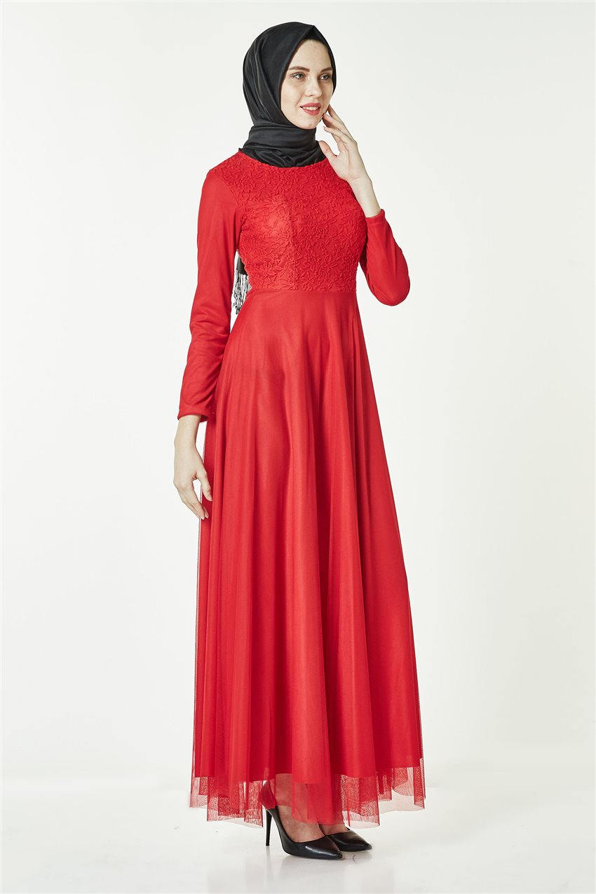 Evening Dress-Red ELB 3456-34