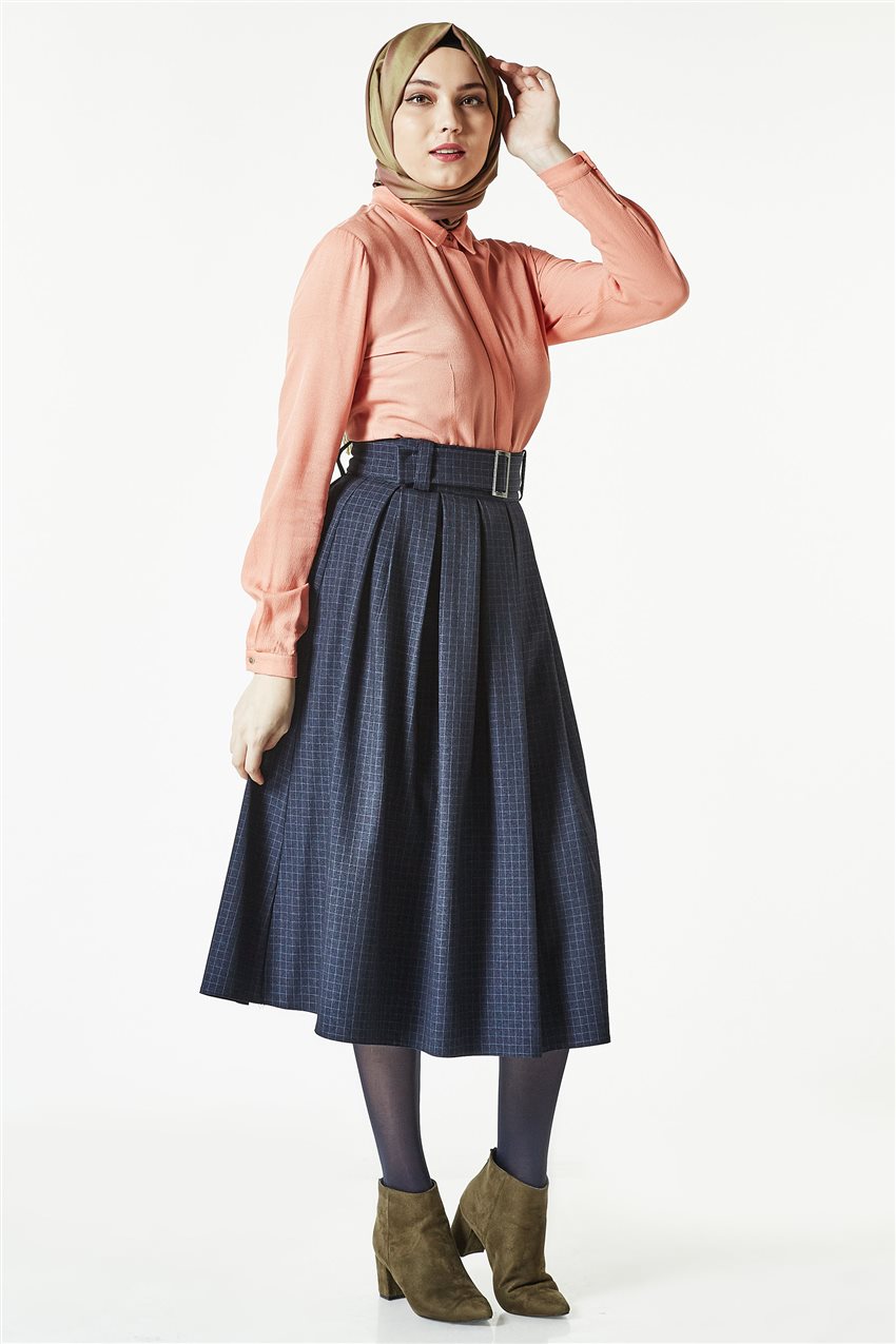 Skirt-Navy Blue 4795-17
