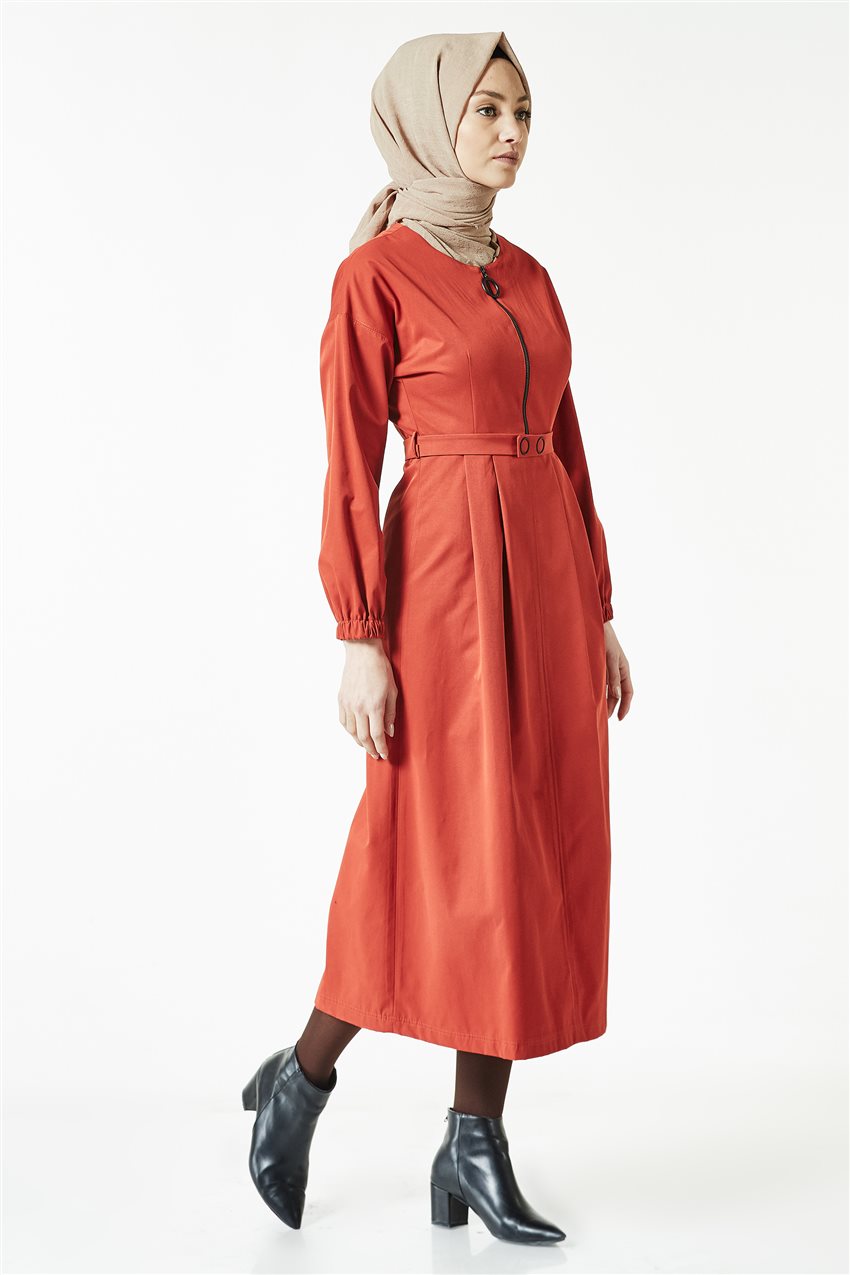 فستان-أحمر قرميدي KA-A8-23033-67