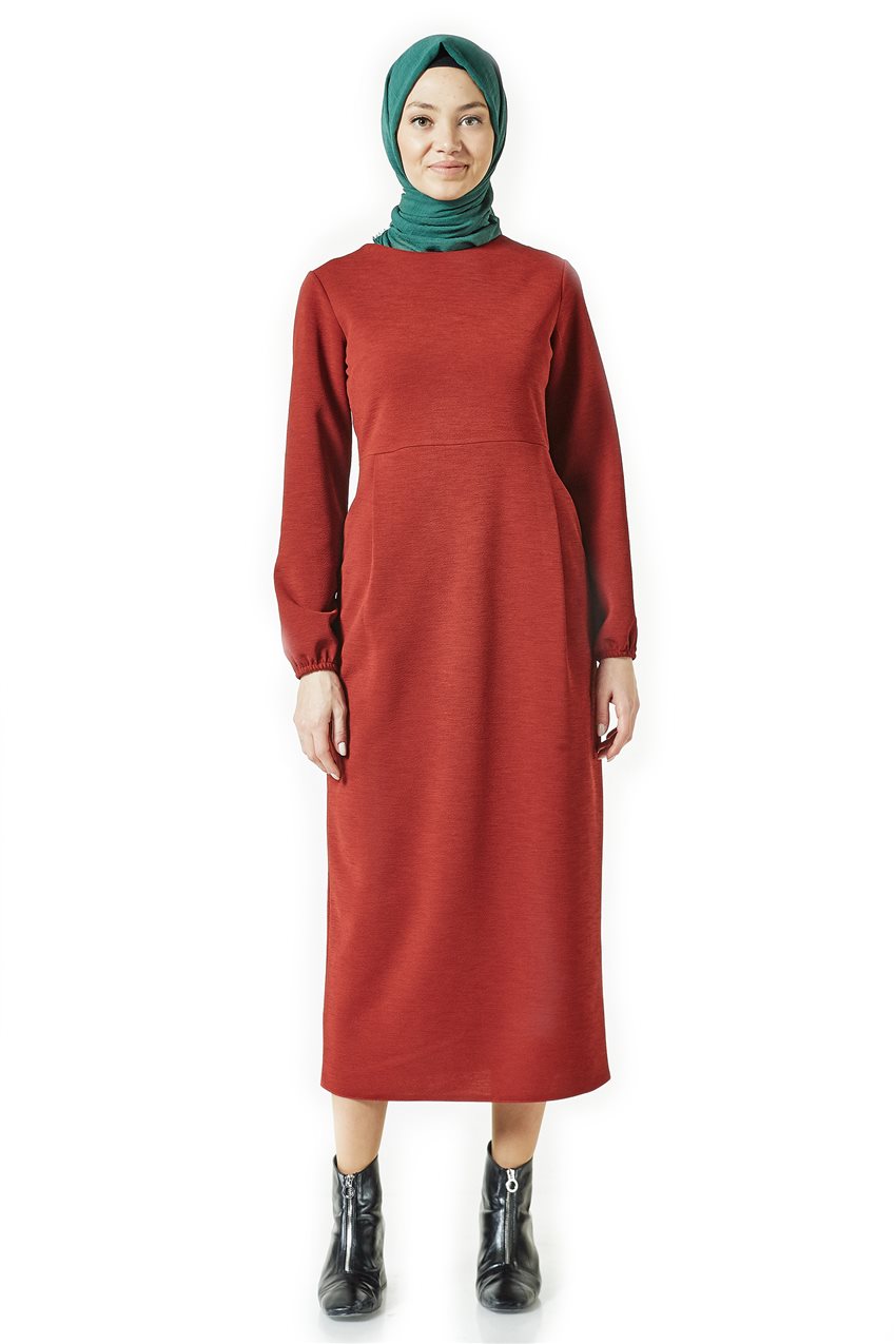 فستان-أحمر قرميدي ar-2507-58