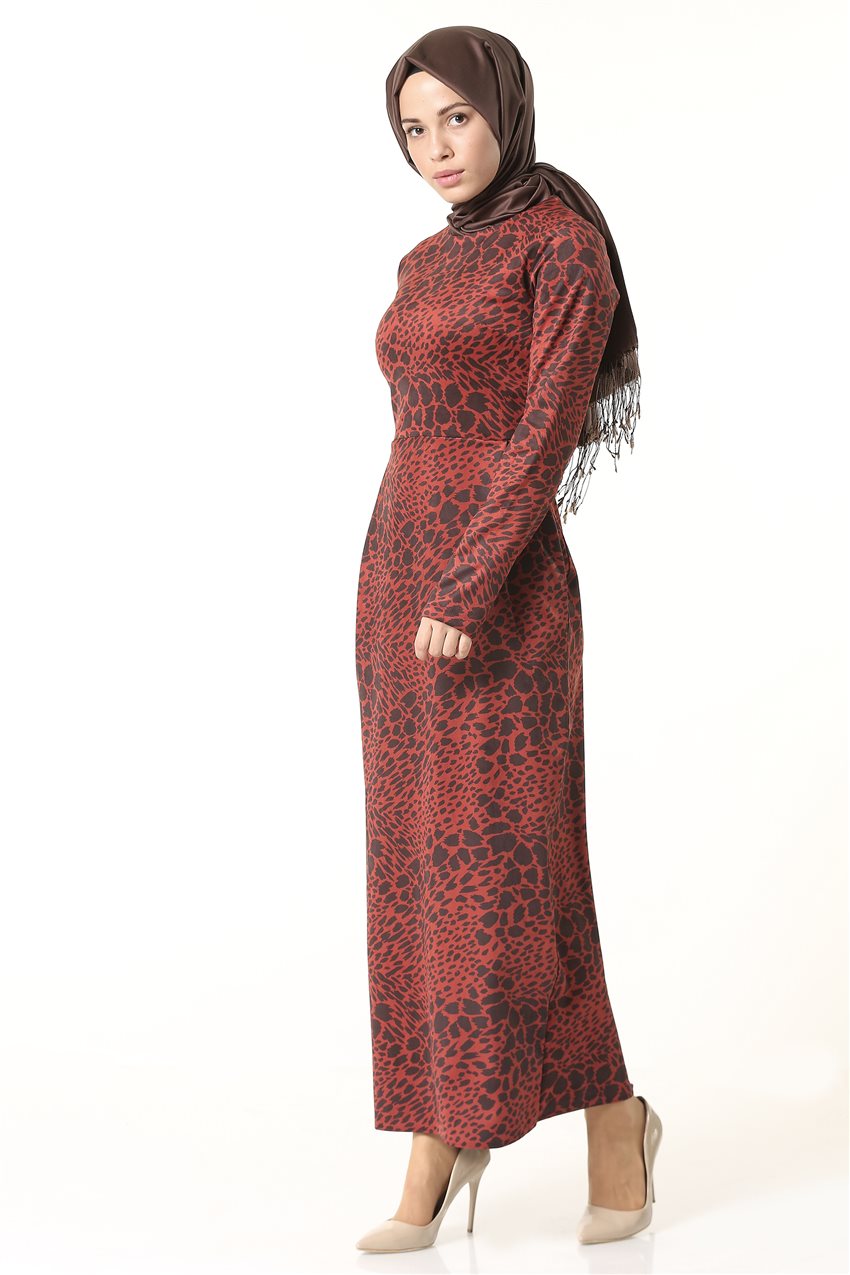 فستان-أحمر قرميدي ar-2519-58