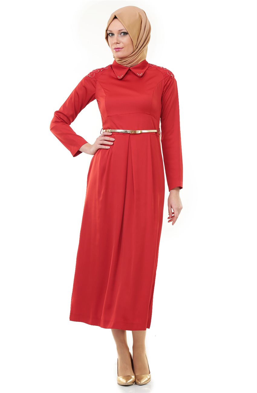 Abiye Kırmızı Elbise DO-A4-64005-19