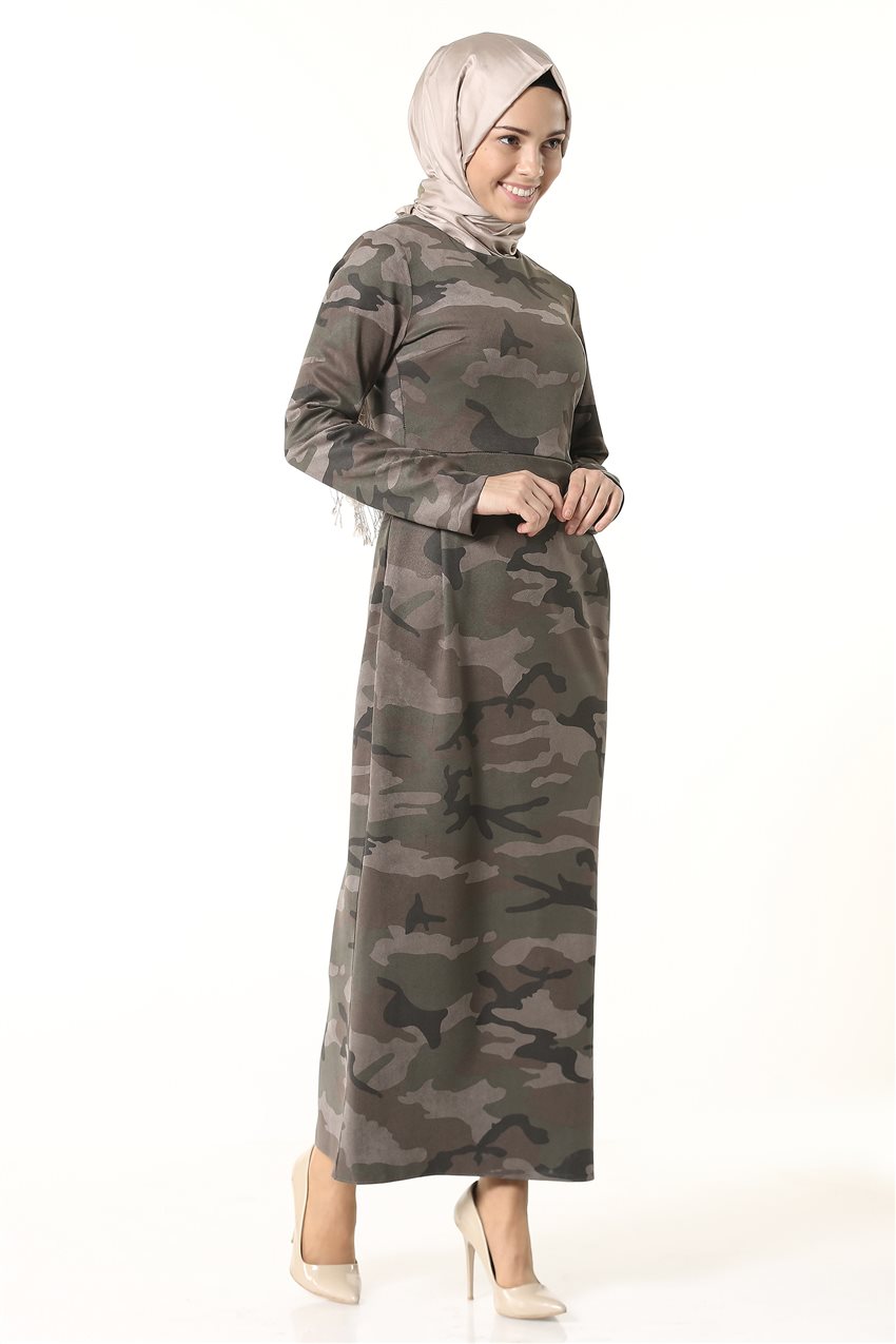فستان-غامق زيتي ar-2519-138