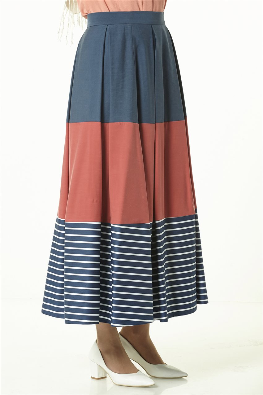 Skirt-Navy Blue Gelincik KA-A8-12099-1179