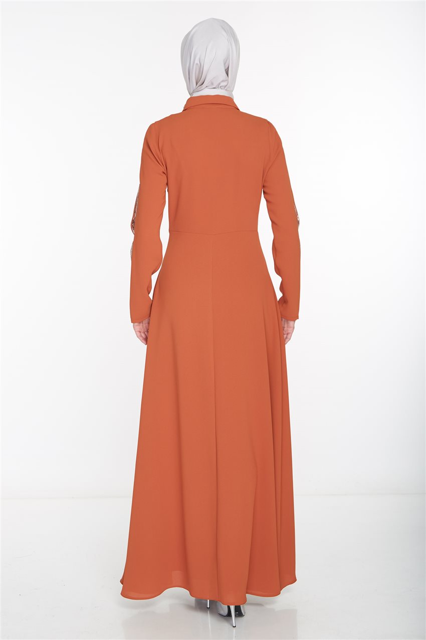 فستان-أحمر قرميدي ar-12027-58