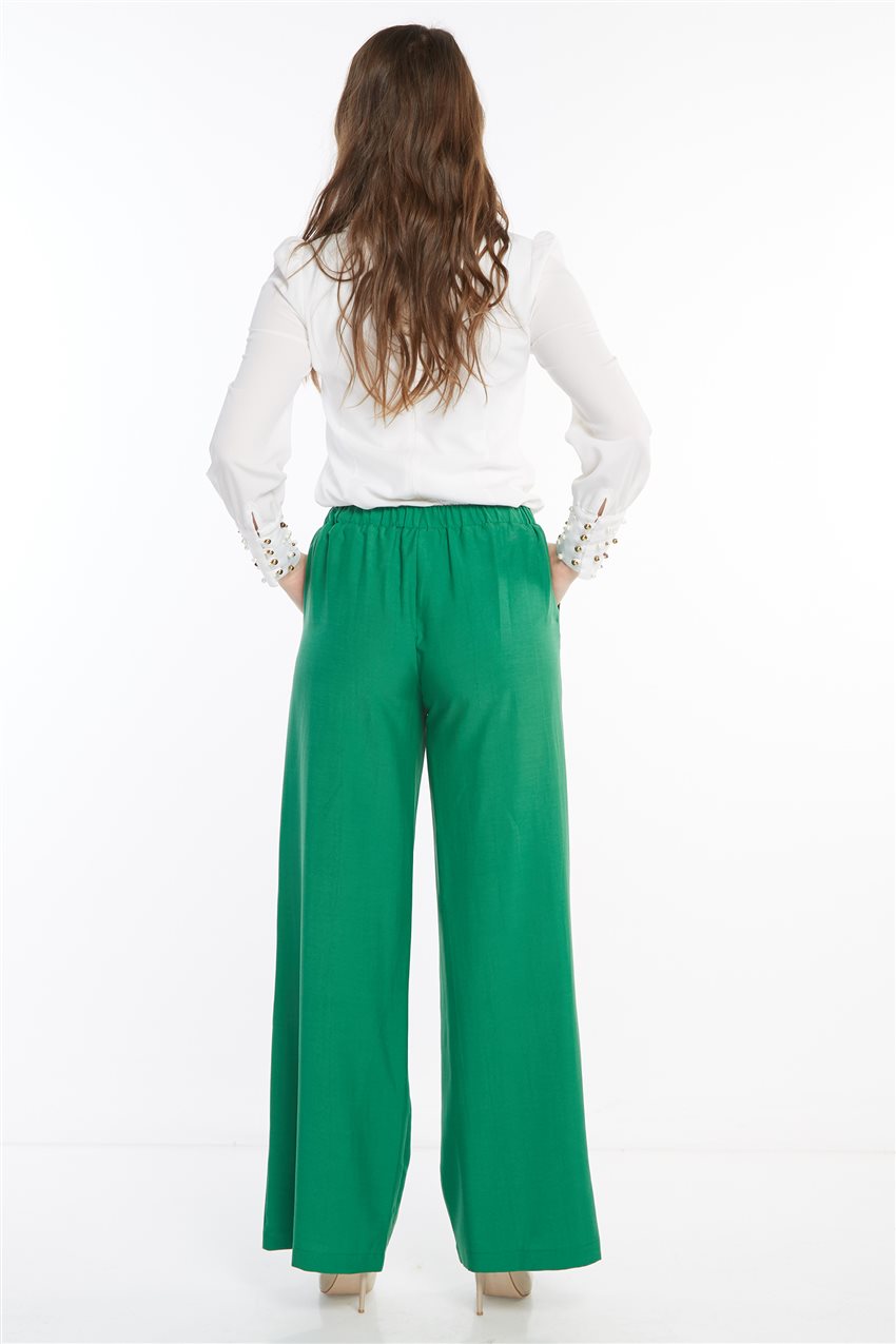 Bol Kesim Yeşil Pantolon 