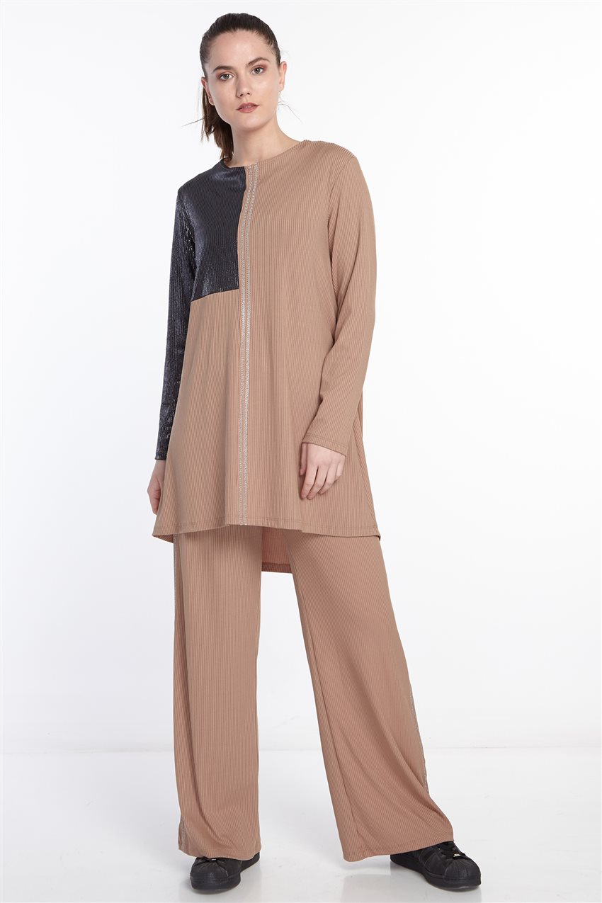 Double Sweat Suits-Brown N-105-68