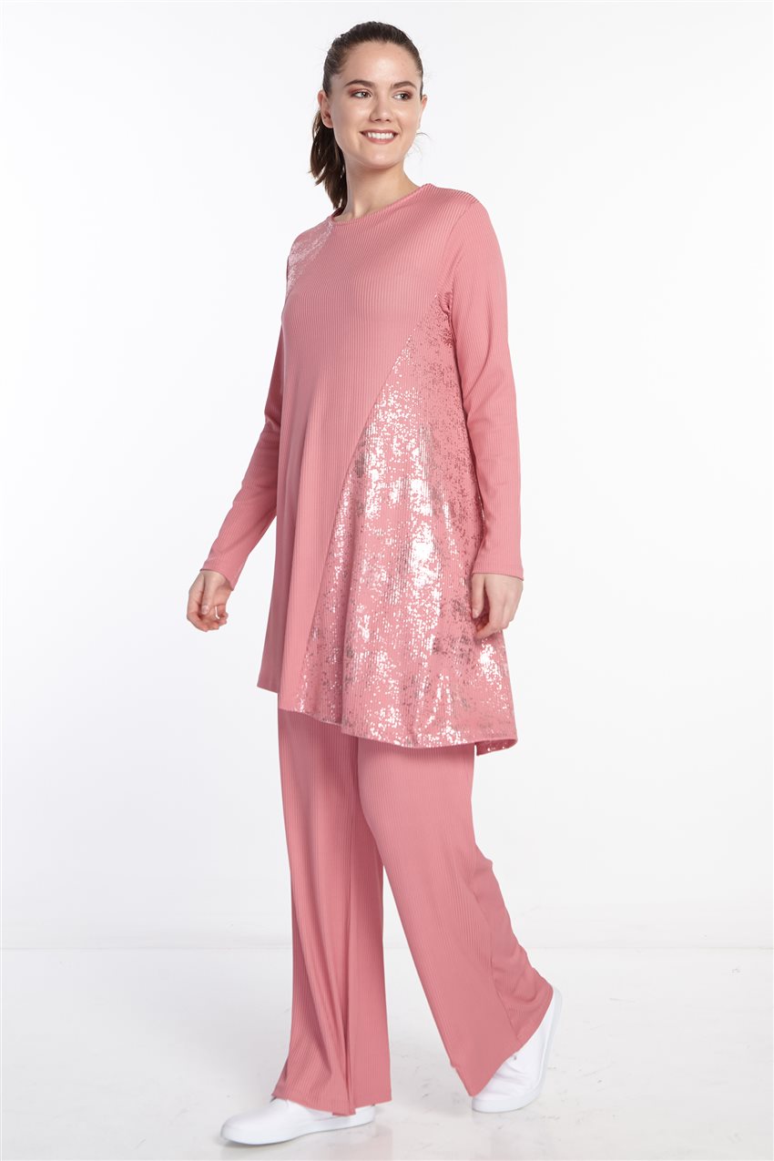 Double Sweat Suits-Pink N-124-42