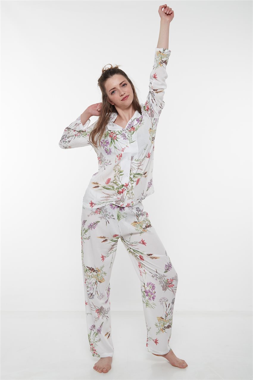 Pajama Set-Ecru 1015-52