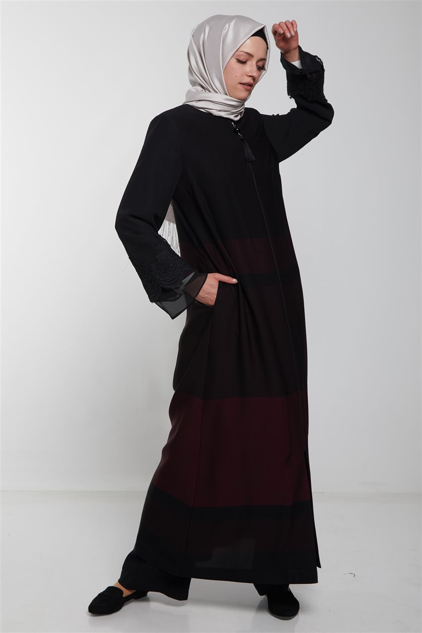 ملابس خارجية-أسود بوردو KA-B9-25051-1226