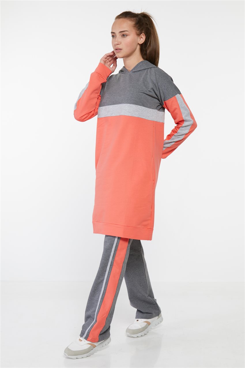 ملابس نوم طقم-لون الفحم MG8026-50