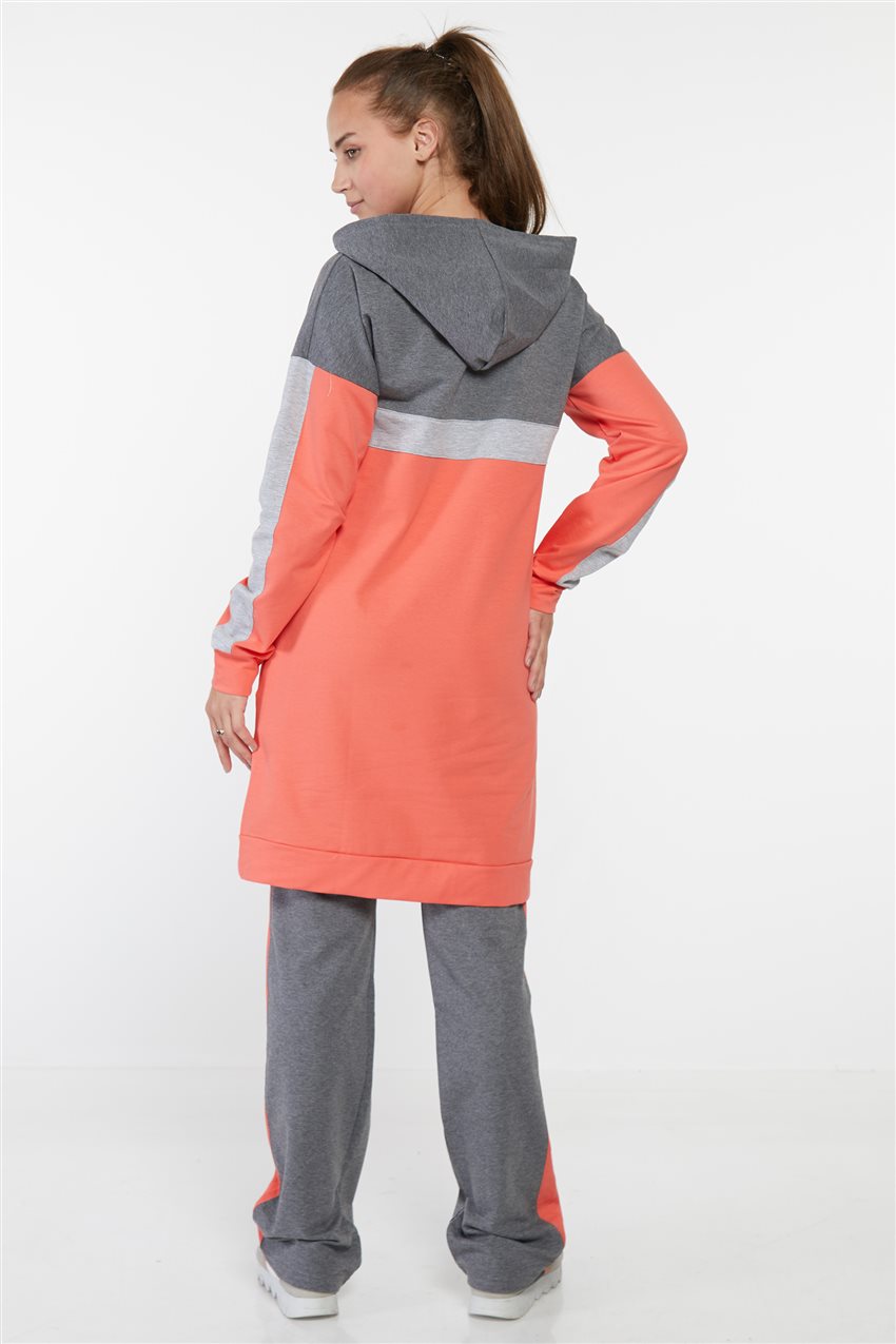 ملابس نوم طقم-لون الفحم MG8026-50