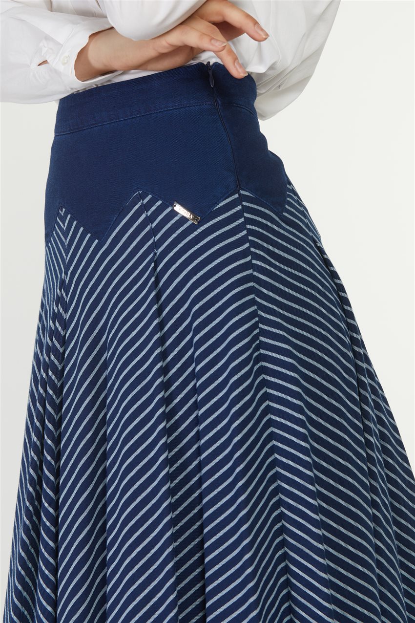 Skirt-Navy Blue KA-B9-12068-11