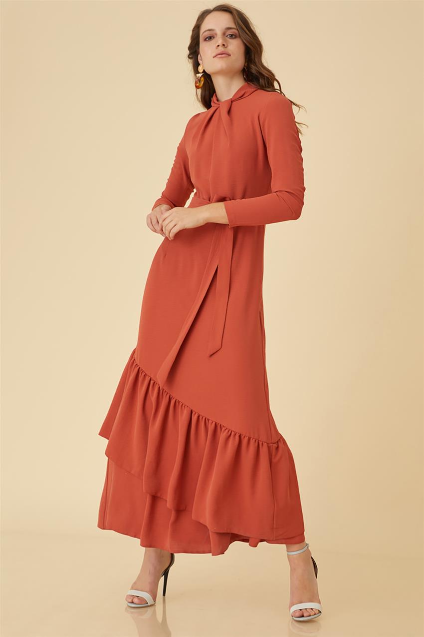 فستان-أحمر قرميدي KA-B9-23059-67
