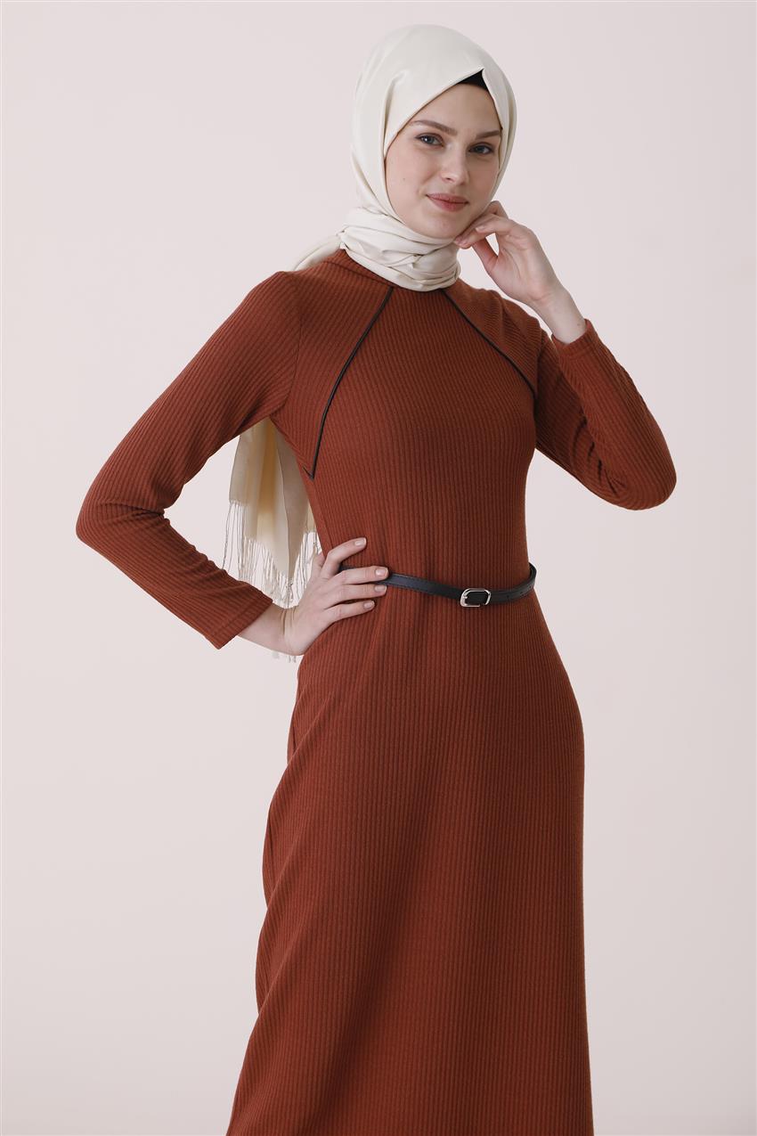 فستان-أحمر قرميدي ar-1233-58